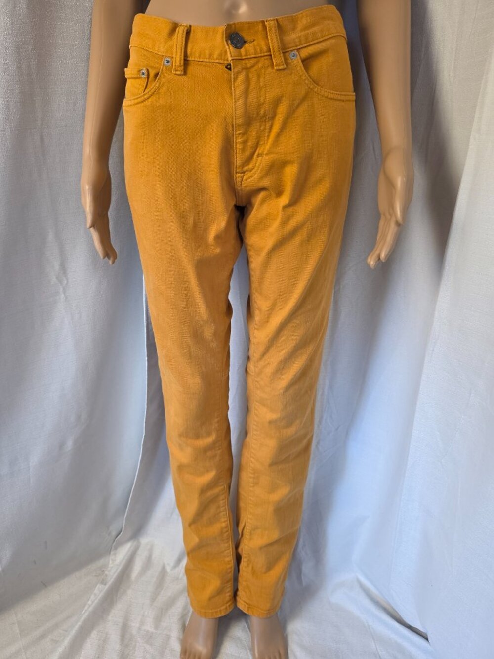 Armani Exchange 98% Cotton Yellow Skinny Jeans Size 31
